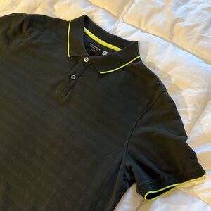 Banana Republic Dark Green Polo with Neon Green Trim